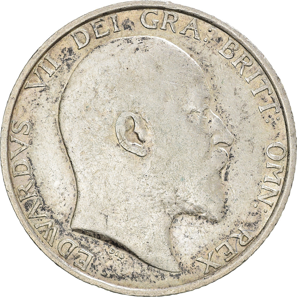 Moneta, Gran Bretagna, Edward VII, Shilling, 1910, MB+, Argento, KM:800
