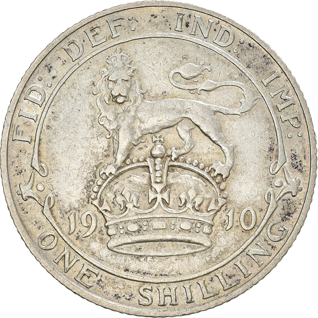 Moneta, Gran Bretagna, Edward VII, Shilling, 1910, MB+, Argento, KM:800