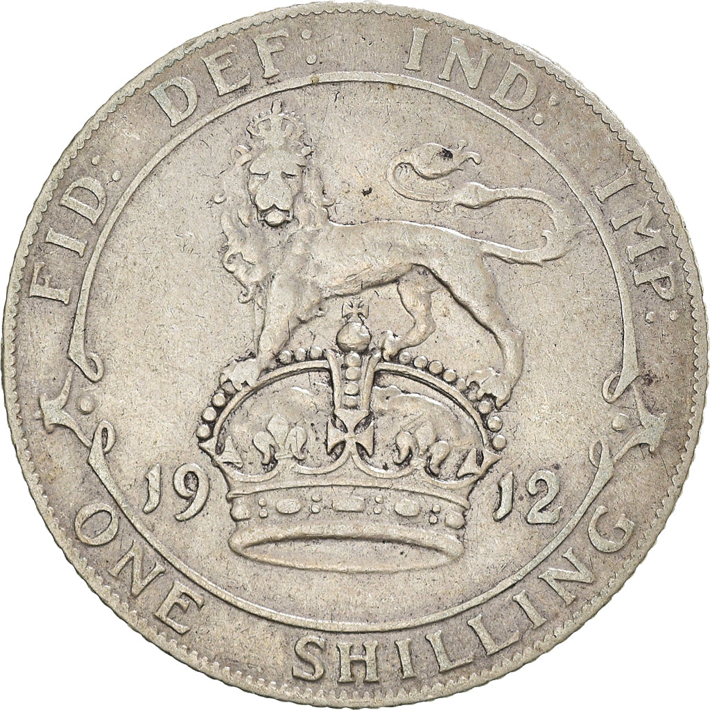 Coin, Great Britain, George V, Shilling, 1912, EF(40-45), Silver, KM:816