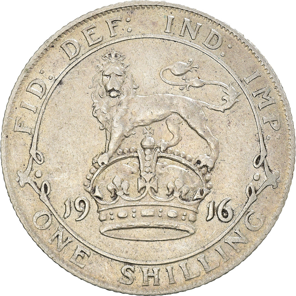 Münze, Großbritannien, George V, Shilling, 1916, SS, Silber, KM:816