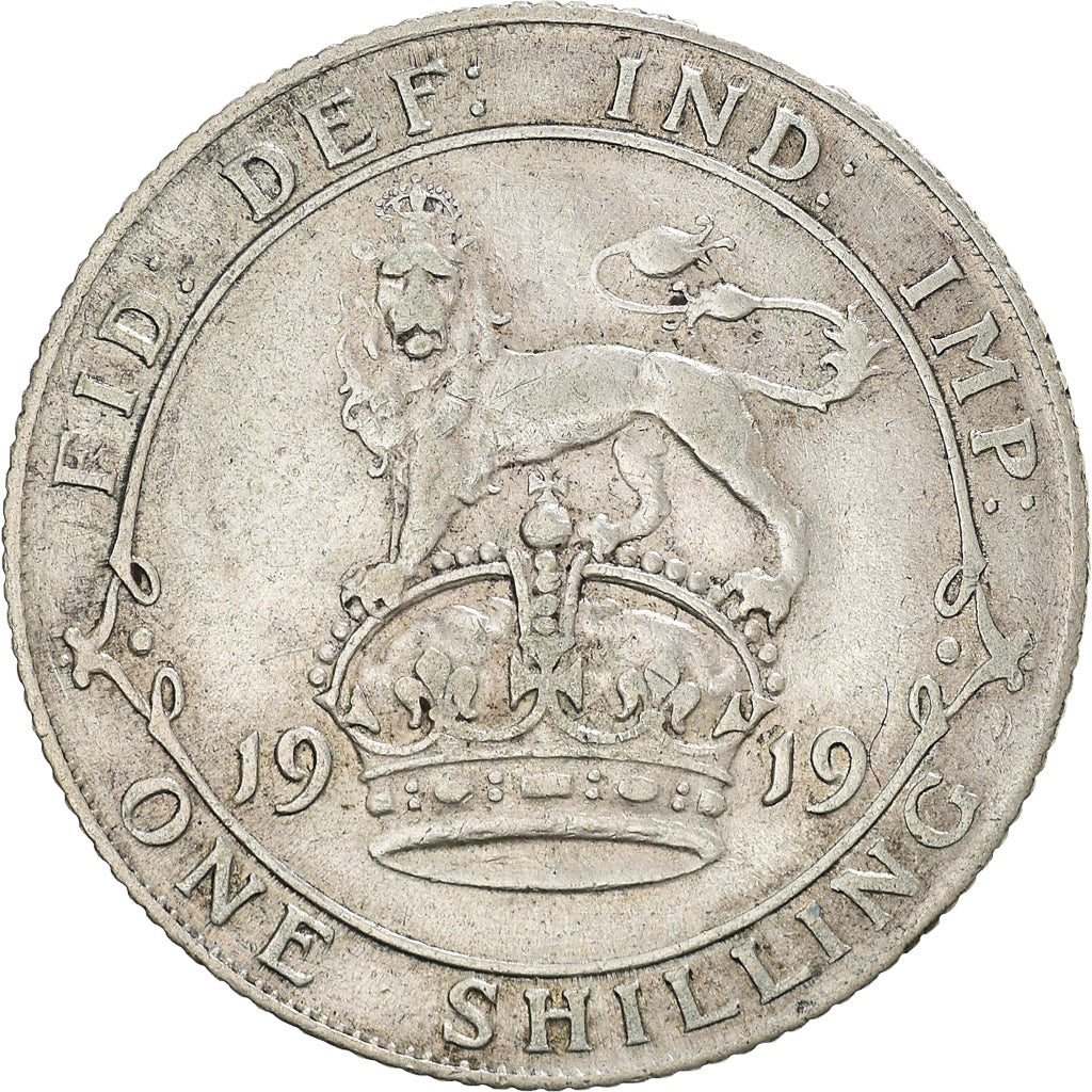 Moneta, Gran Bretagna, George V, Shilling, 1919, BB, Argento, KM:816