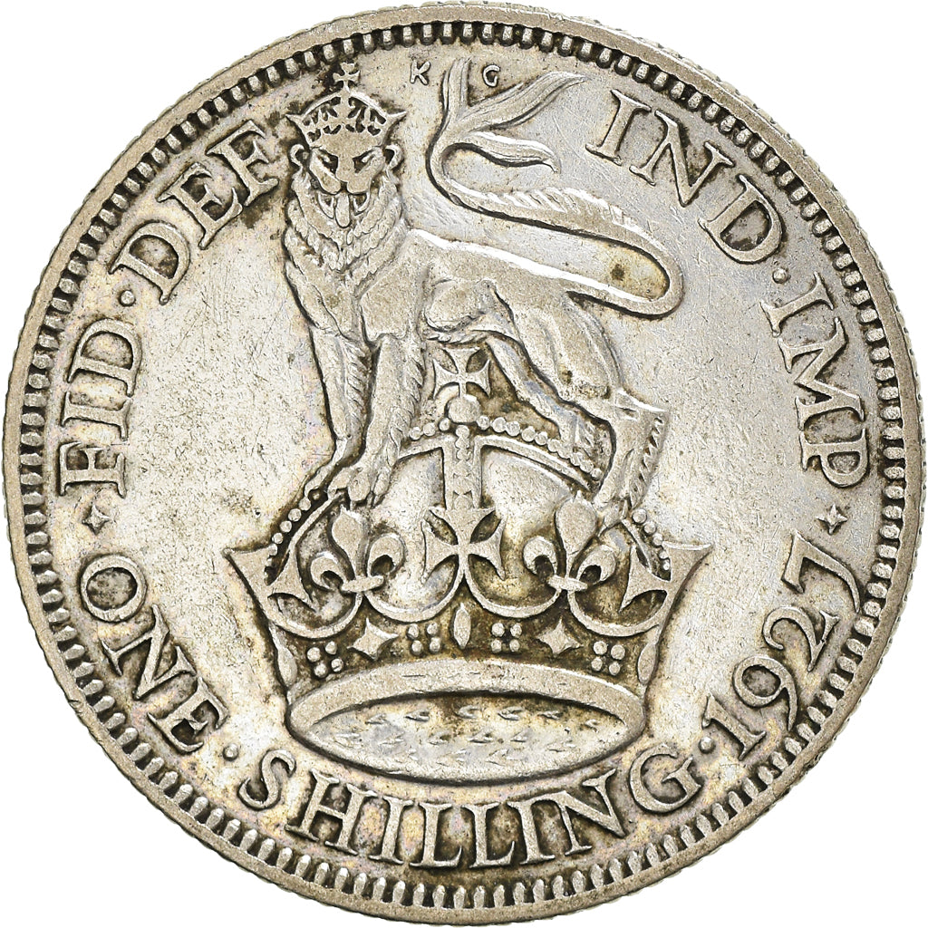 Coin, Great Britain, George V, Shilling, 1927, EF(40-45), Silver, KM:833