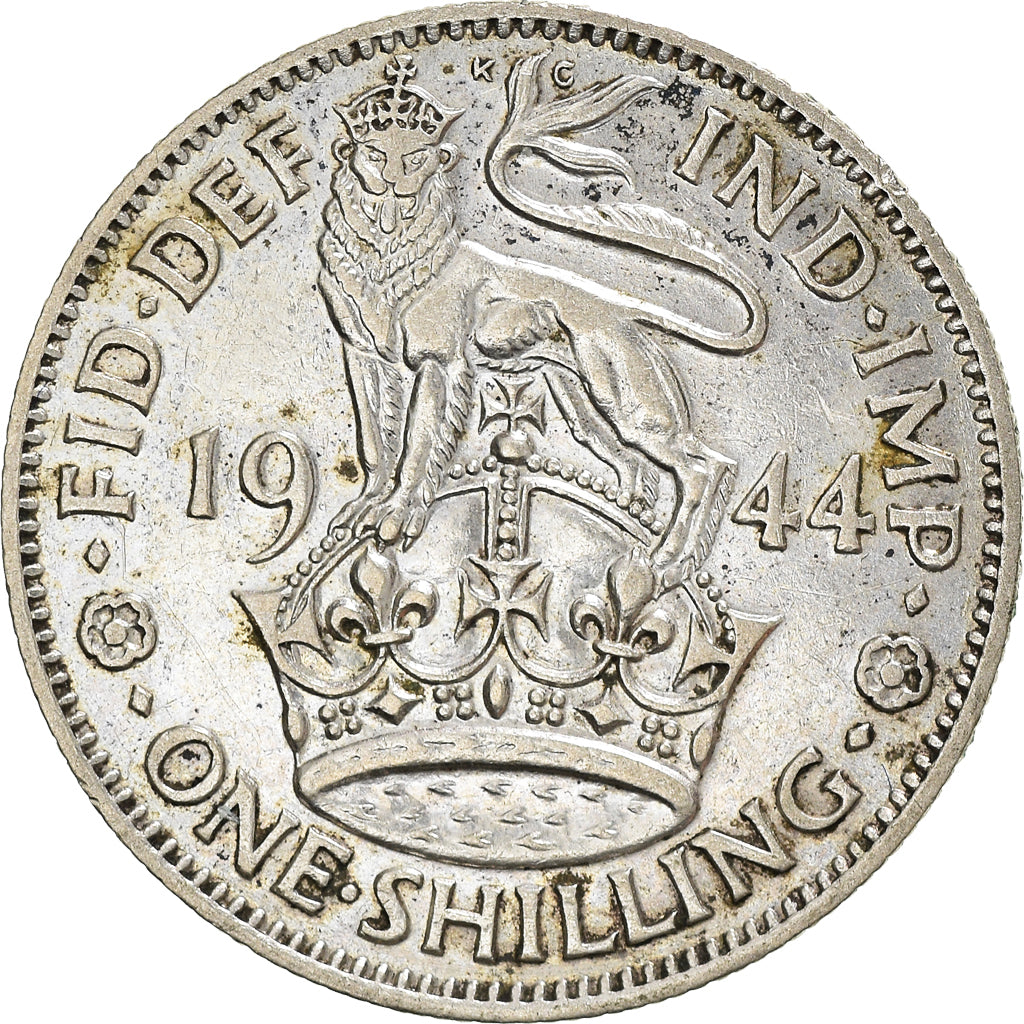 Coin, Great Britain, George VI, Shilling, 1944, EF(40-45), Silver, KM:854