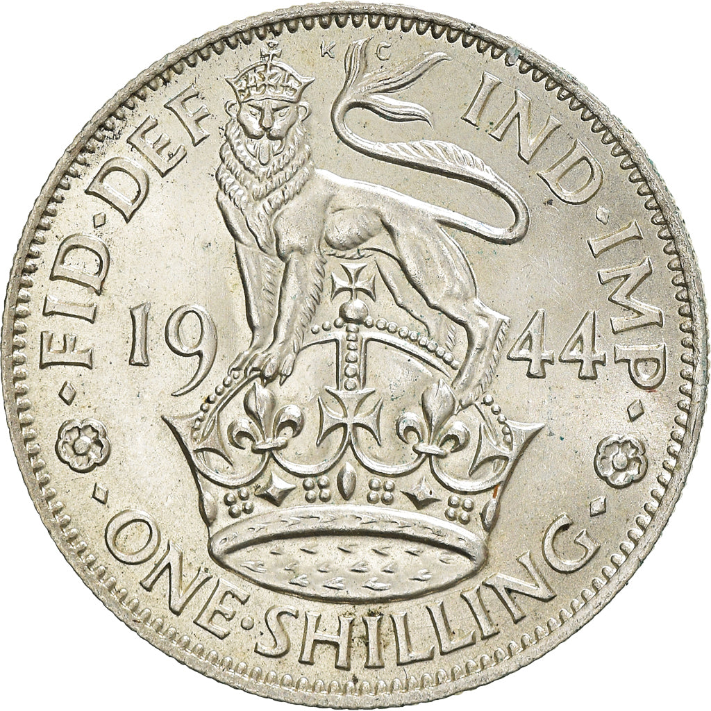Coin, Great Britain, George VI, Shilling, 1944, MS(60-62), Silver, KM:854