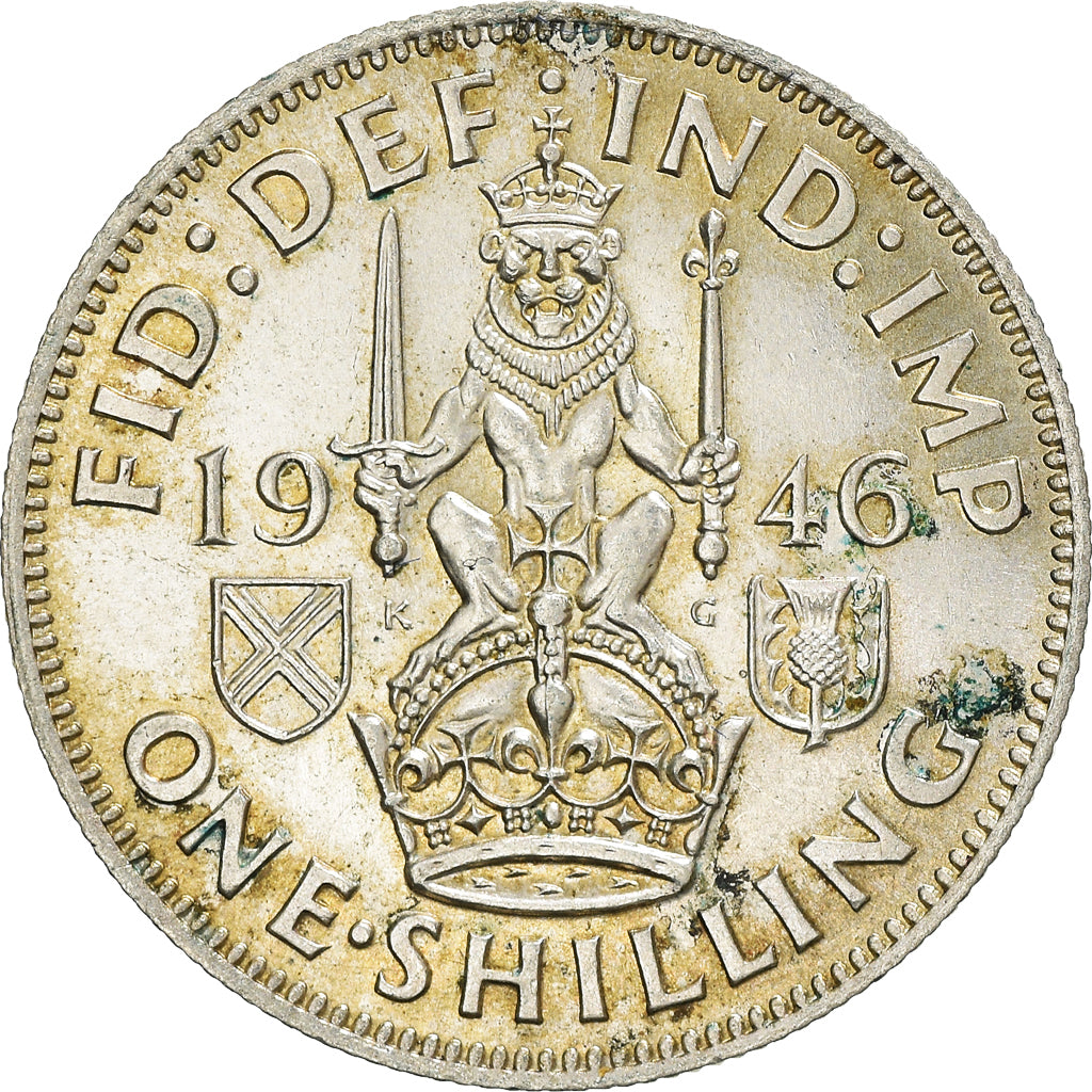 Coin, Great Britain, George VI, Shilling, 1946, AU(55-58), Silver, KM:854