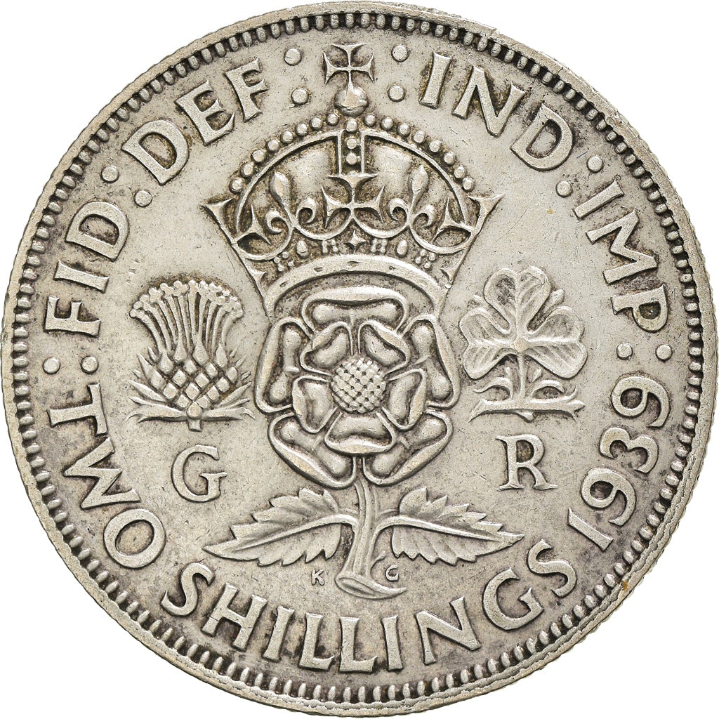 Moneta, Gran Bretagna, George VI, Florin, Two Shillings, 1939, MB+, Argento