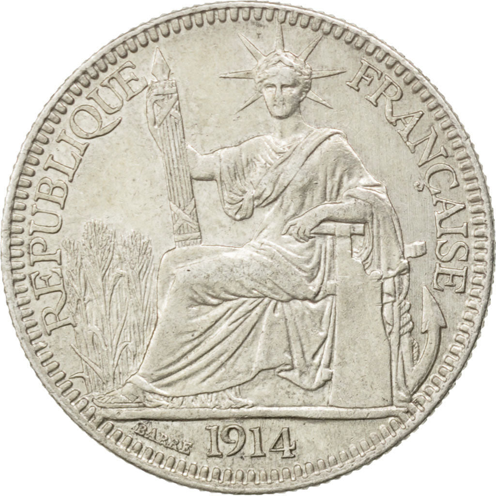 Indochine, 10 Cent 1914 A, KM 9