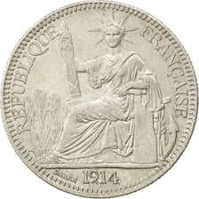 Indochine, 10 Cent 1914 A, KM 9