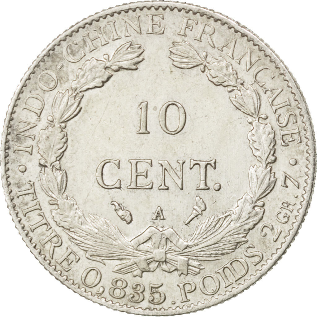 Indochine, 10 Cent 1914 A, KM 9