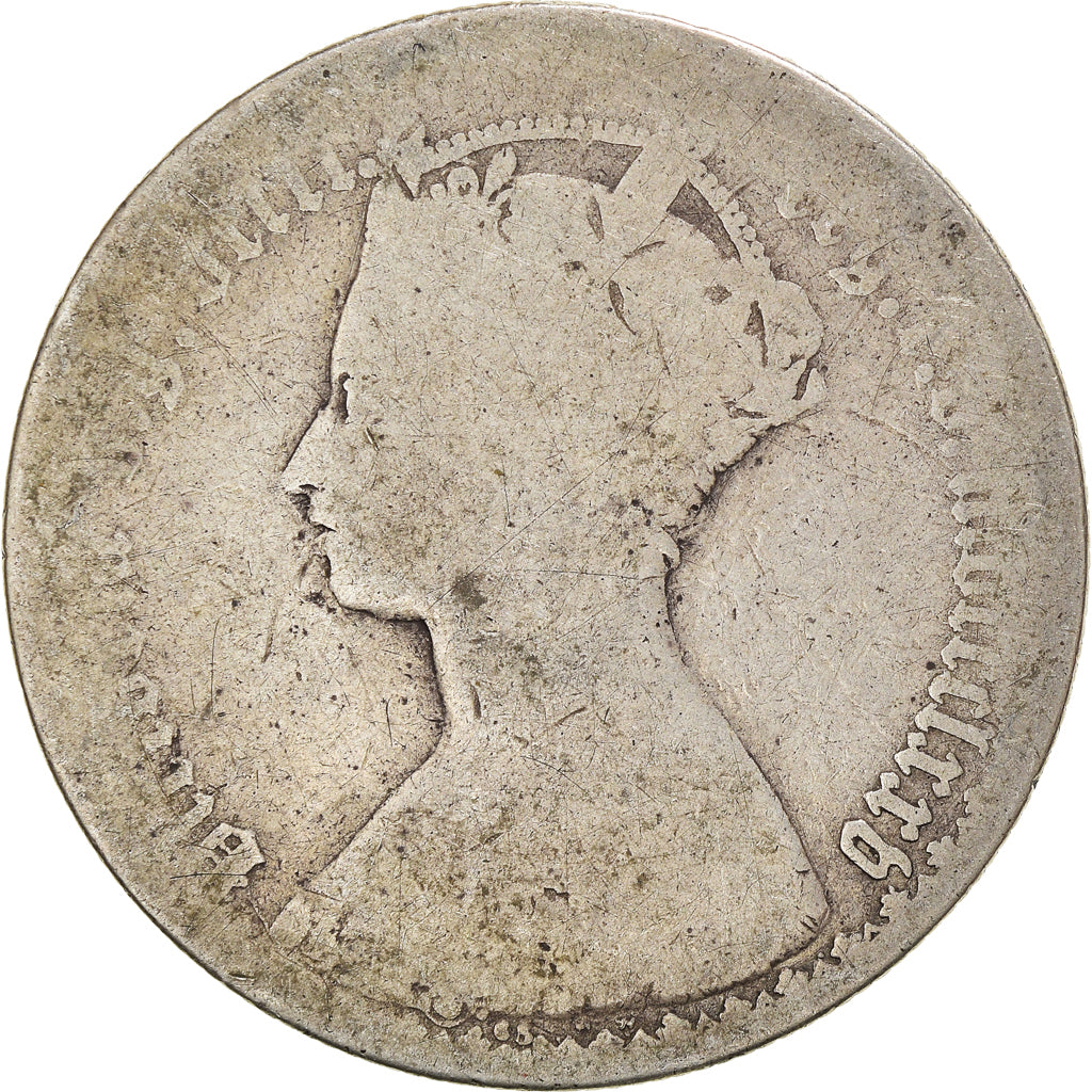 Moneta, Gran Bretagna, Victoria, Florin, Two Shillings, 1875, B+, Argento