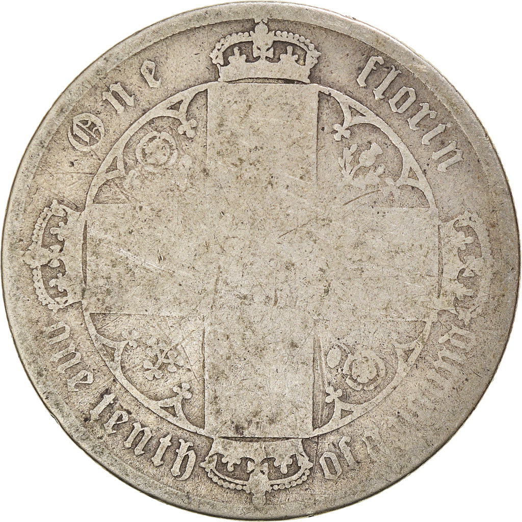 Moneta, Gran Bretagna, Victoria, Florin, Two Shillings, 1875, B+, Argento