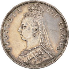Moneda, Gran Bretaña, Victoria, 1/2 Crown, 1887, London, EBC, Plata, KM:764