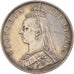 Moneda, Gran Bretaña, Victoria, 1/2 Crown, 1887, London, EBC, Plata, KM:764