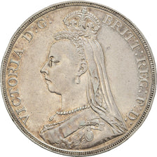 Moneta, Gran Bretagna, Victoria, Crown, 1889, London, BB+, Argento, KM:765