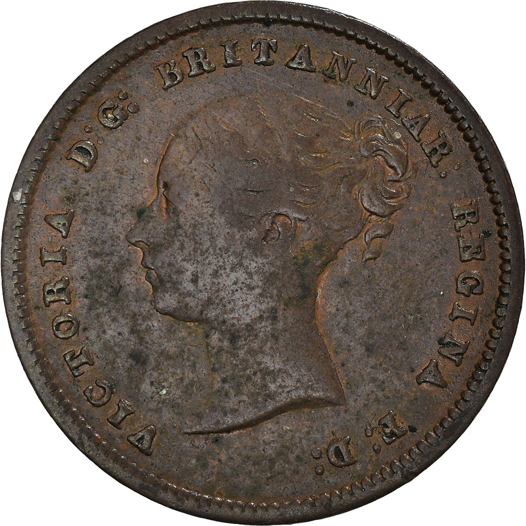 Coin, Great Britain, Victoria, 1/2 Farthing, 1844, EF(40-45), Copper, KM:738