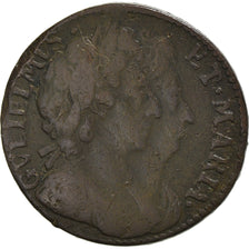 Coin, Great Britain, William and Mary, Farthing, 1694, VF(20-25), Copper