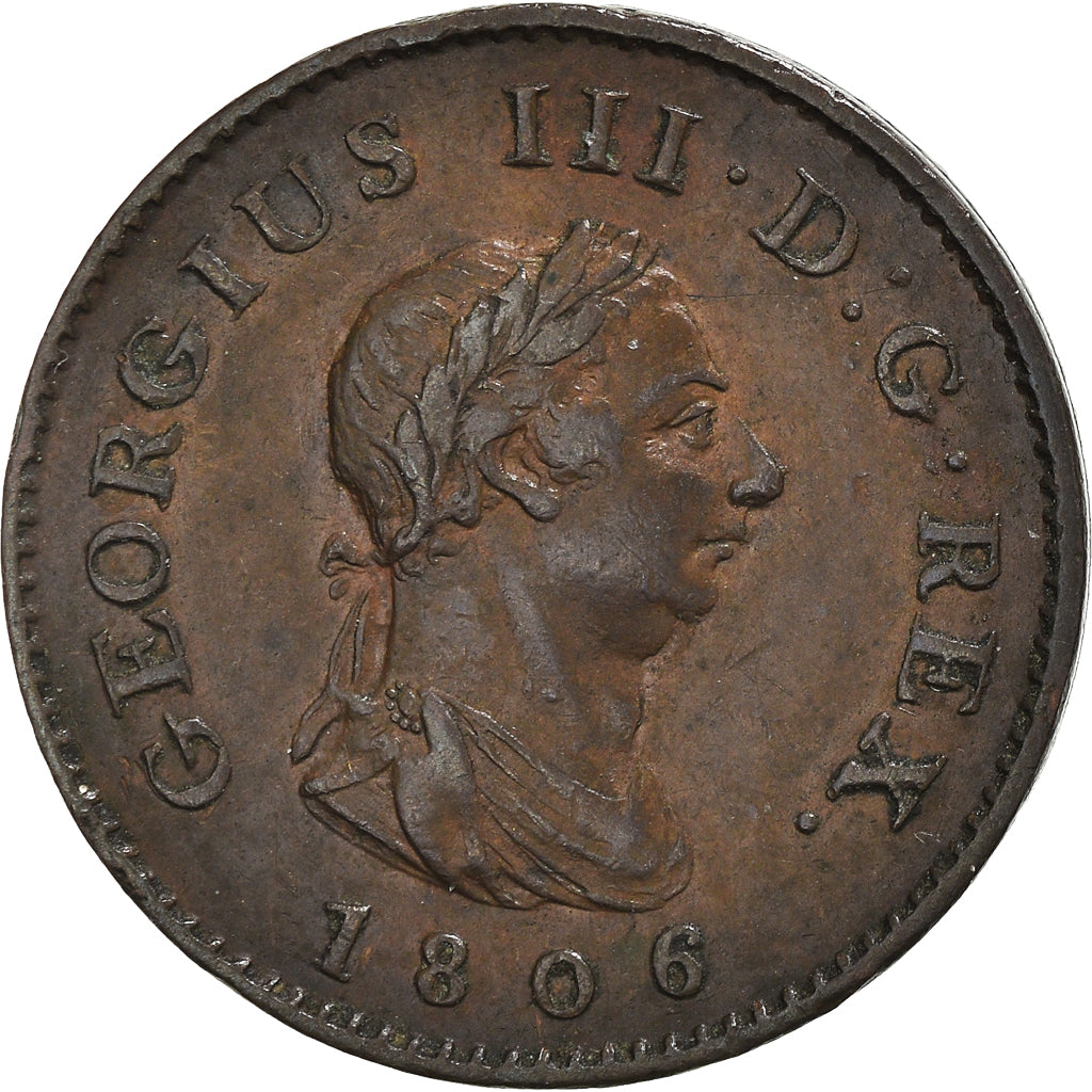 Moneta, Gran Bretagna, George III, Farthing, 1806, BB, Rame, KM:661