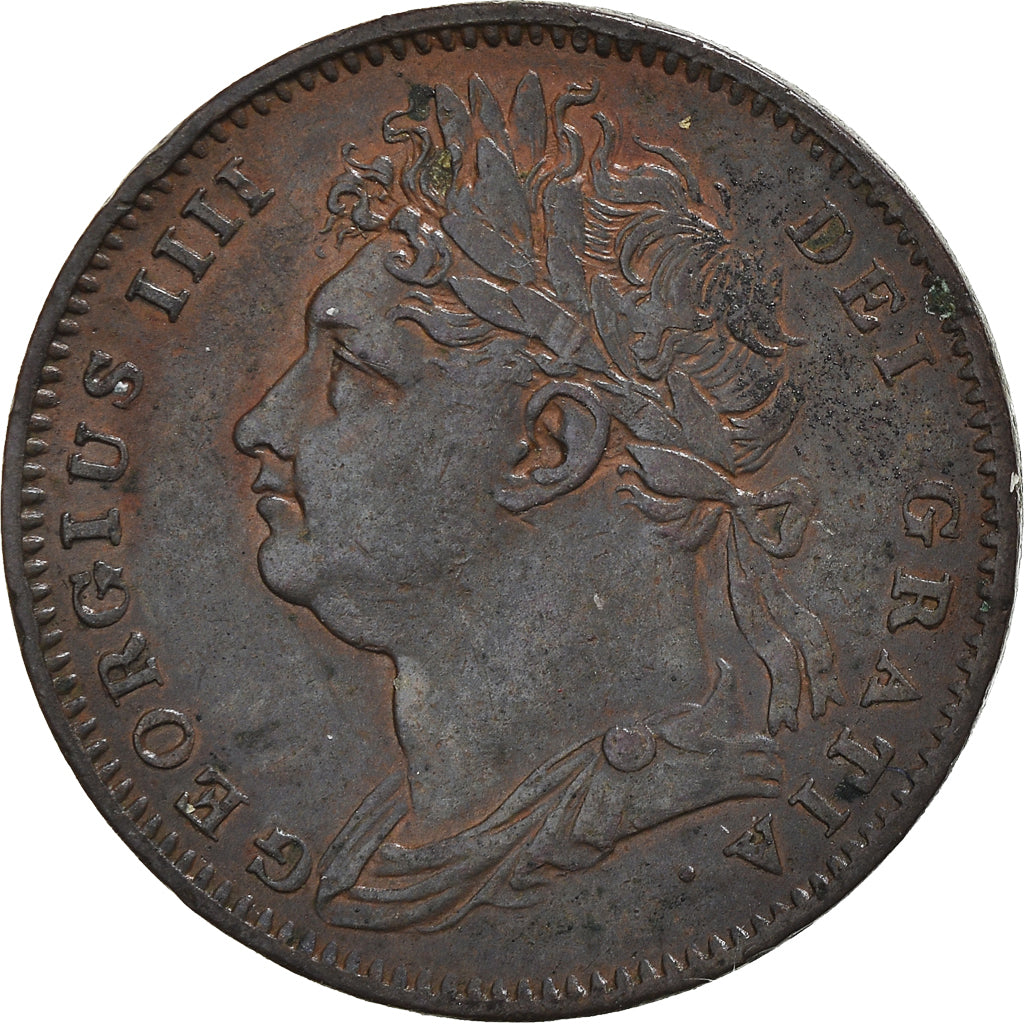 Coin, Great Britain, George IV, Farthing, 1826, EF(40-45), Copper, KM:697