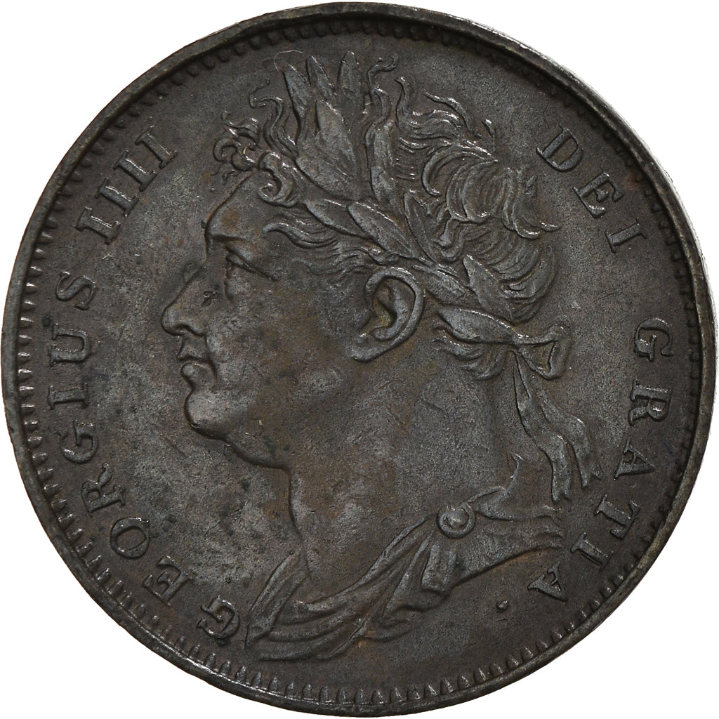 Coin, Great Britain, George IV, Farthing, 1822, EF(40-45), Copper, KM:677