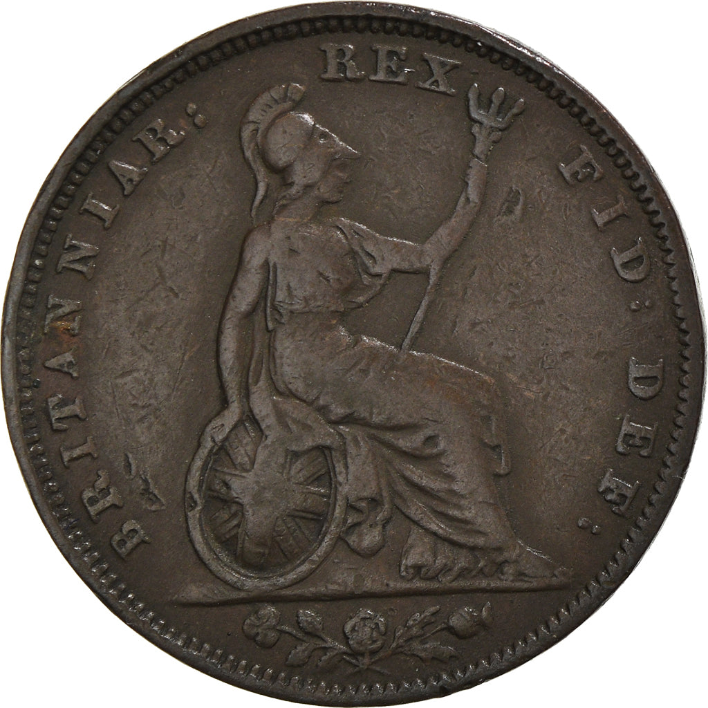 Moneta, Gran Bretagna, George IV, Farthing, 1830, London, MB+, Rame, KM:697
