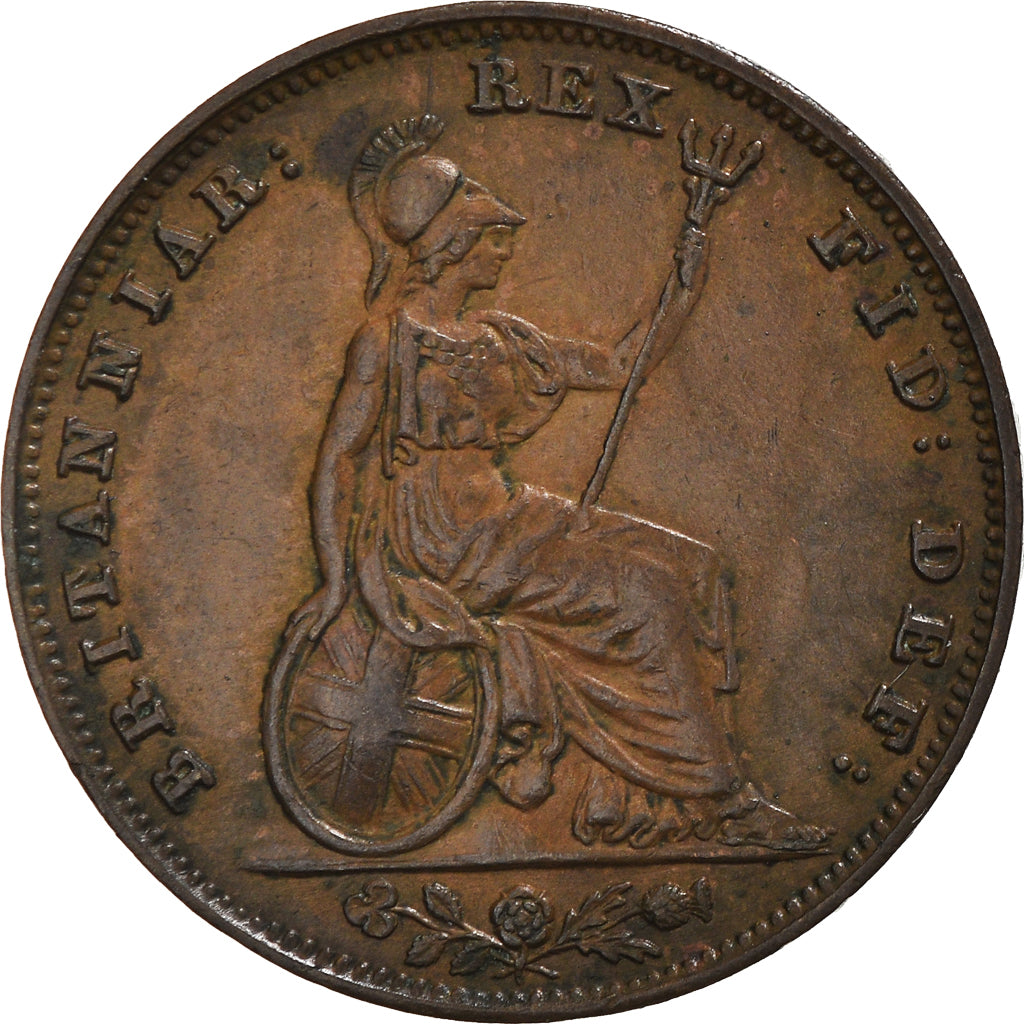 Moneda, Gran Bretaña, William IV, Farthing, 1835, MBC, Cobre, KM:705