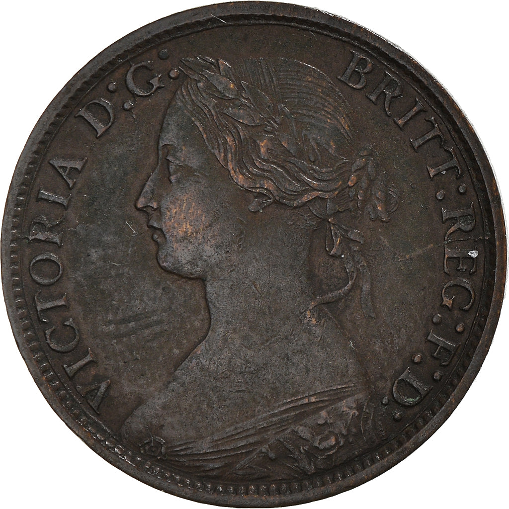 Coin, Great Britain, Victoria, Farthing, 1866, EF(40-45), Bronze, KM:747.2
