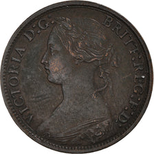 Coin, Great Britain, Victoria, Farthing, 1866, EF(40-45), Bronze, KM:747.2