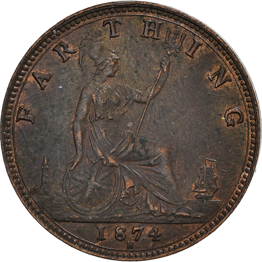 Moneta, Gran Bretagna, Victoria, Farthing, 1874, SPL-, Bronzo, KM:753