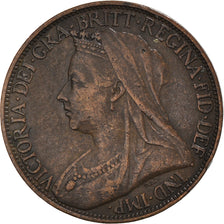 Coin, Great Britain, Victoria, Farthing, 1901, EF(40-45), Bronze, KM:788.2