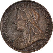 Coin, Great Britain, Victoria, Farthing, 1901, EF(40-45), Bronze, KM:788.2