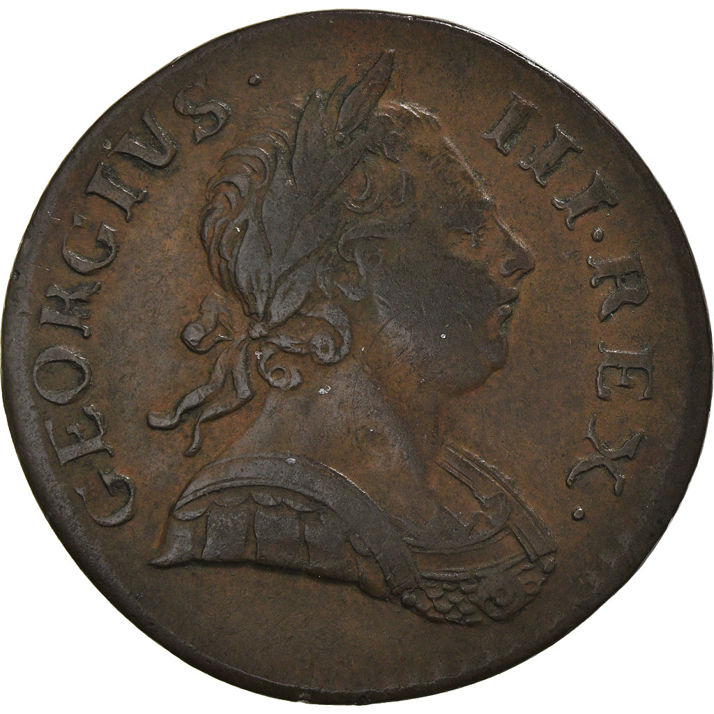 Coin, Great Britain, George III, 1/2 Penny, 1771, VF(30-35), Copper, KM:601