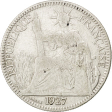 FRENCH INDO-CHINA, 10 Cents, 1927, Paris, KM #16.1, VF(20-25), Silver, Lecompte.