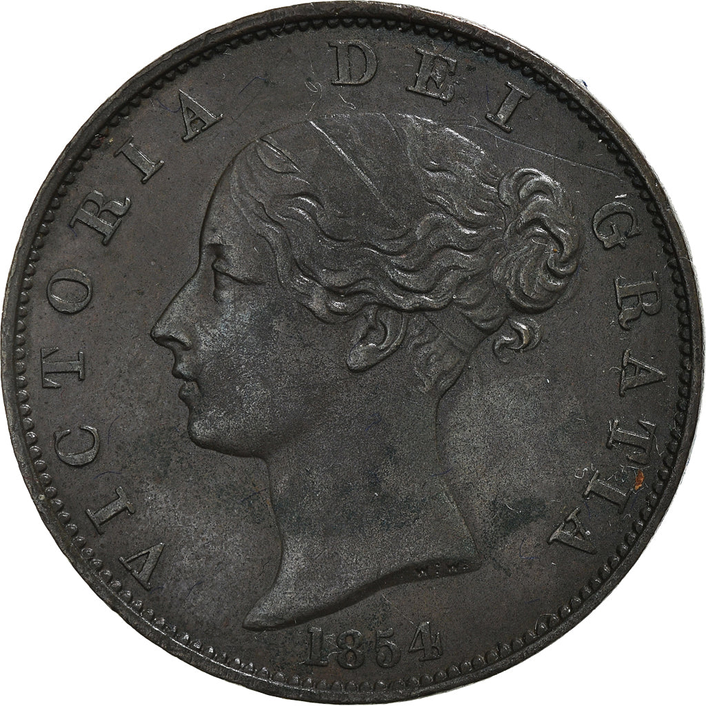 Munten, Groot Bretagne, Victoria, 1/2 Penny, 1854, ZF+, Koper, KM:726
