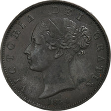 Munten, Groot Bretagne, Victoria, 1/2 Penny, 1854, ZF+, Koper, KM:726