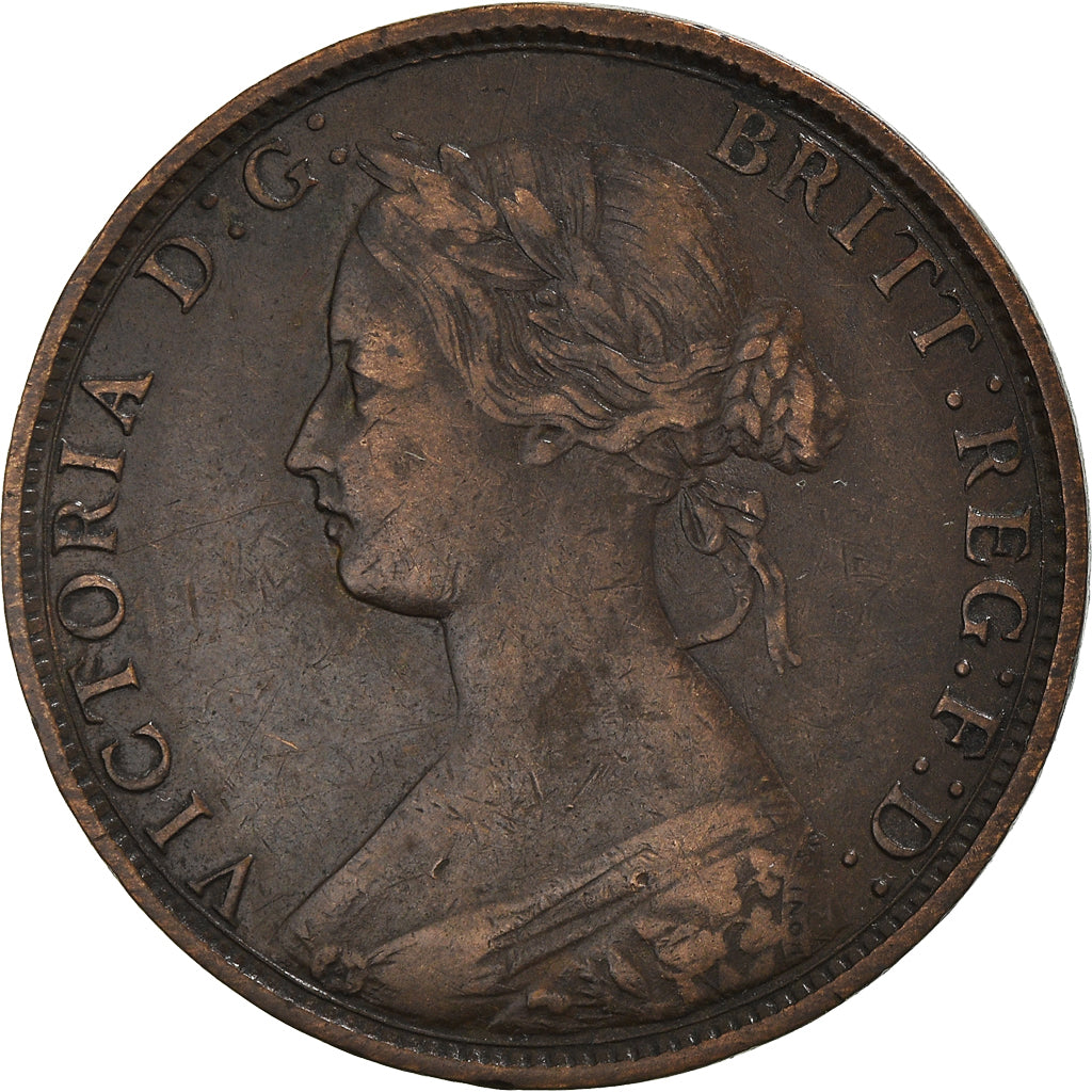Coin, Great Britain, Victoria, 1/2 Penny, 1862, EF(40-45), Bronze, KM:748.2
