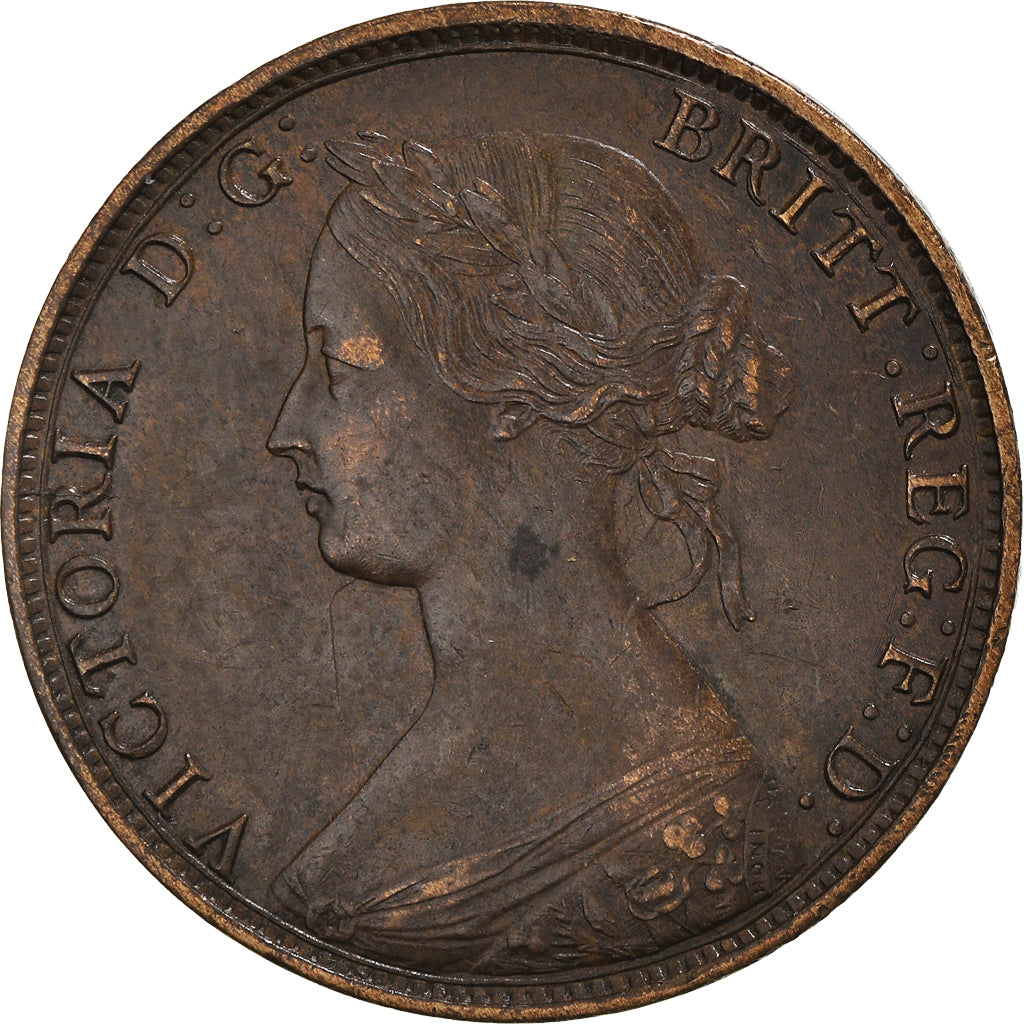 Coin, Great Britain, Victoria, 1/2 Penny, 1863, EF(40-45), Bronze, KM:748.2