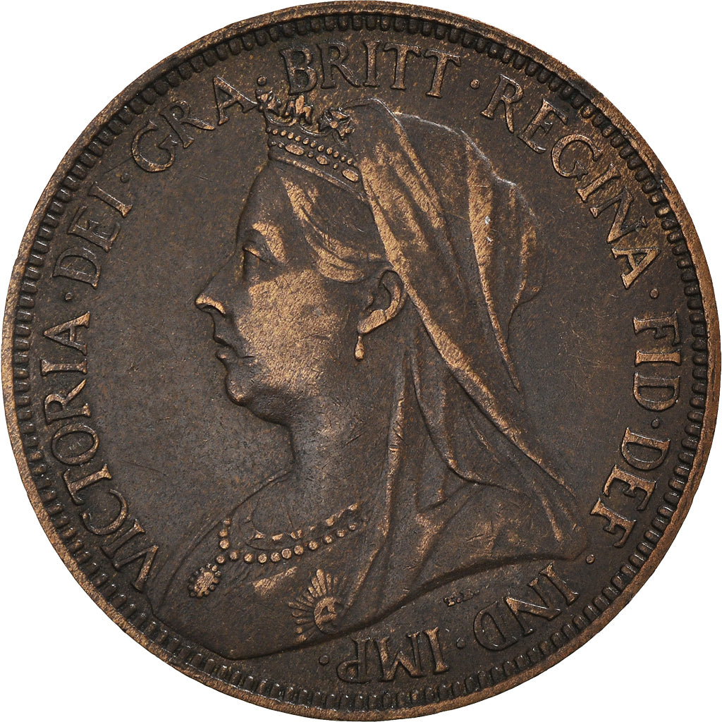 Coin, Great Britain, Victoria, 1/2 Penny, 1896, EF(40-45), Bronze, KM:789
