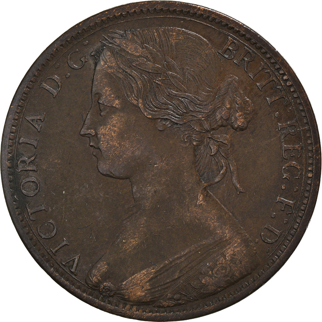 Coin, Great Britain, Victoria, Penny, 1862, AU(50-53), Bronze, KM:749.2