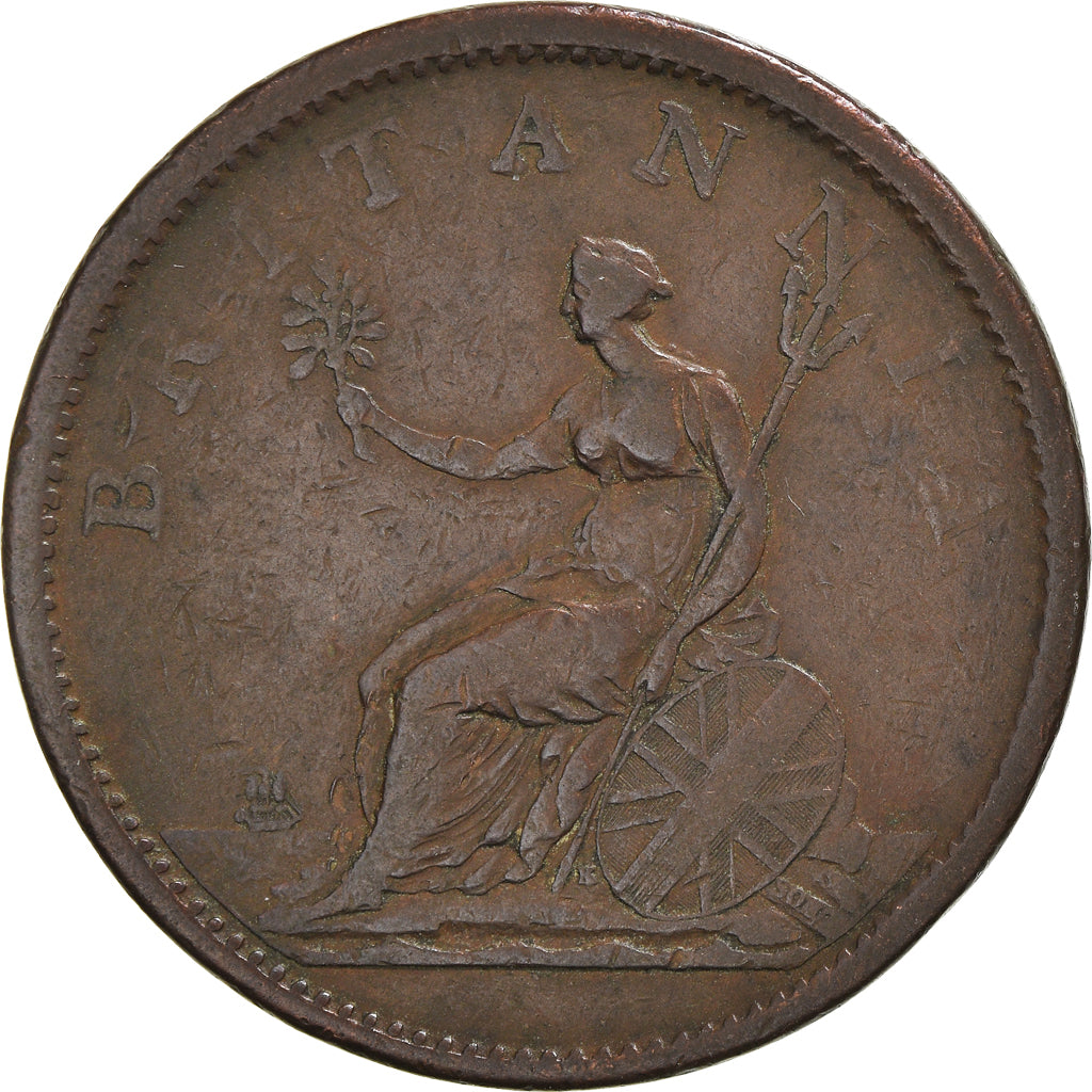 Moneta, Gran Bretagna, George III, Penny, 1806, MB+, Rame, KM:663