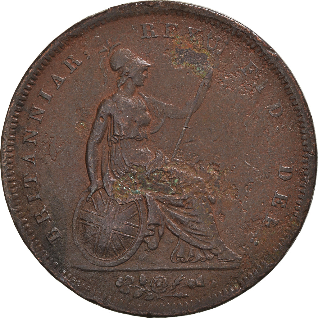 Coin, Great Britain, George IV, Penny, 1826, VF(20-25), Bronze Plated Copper