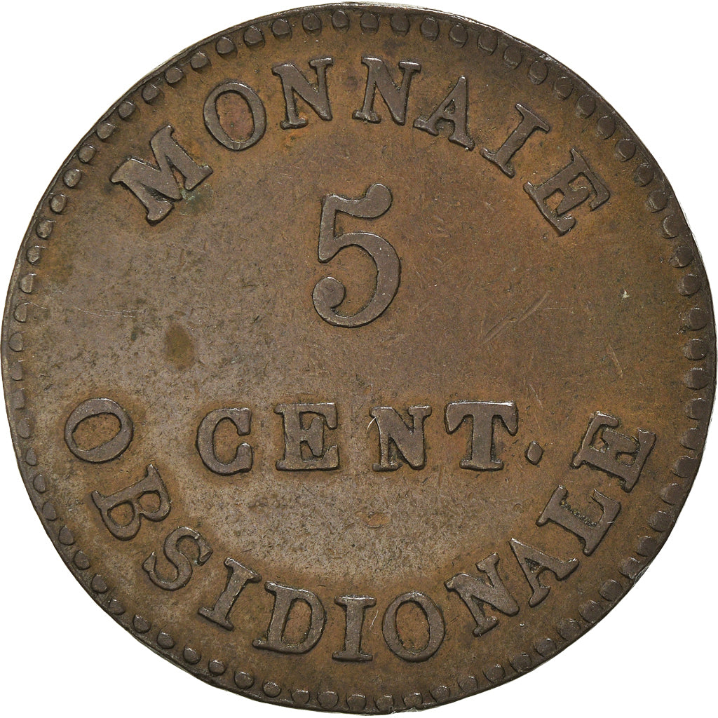 Moneta, STATI FRANCESI, ANTWERP, 5 Centimes, 1814, Anvers, Frappe médaille, BB