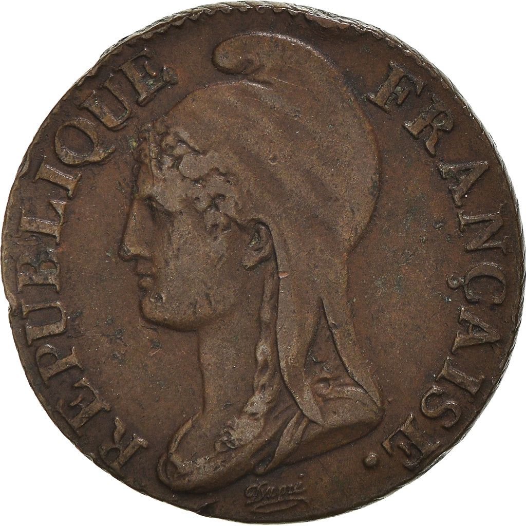 Coin, France, Dupré, 5 Centimes, AN 4, Paris, Petit module, EF(40-45), Bronze