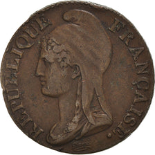 Coin, France, Dupré, 5 Centimes, AN 4, Paris, Petit module, EF(40-45), Bronze