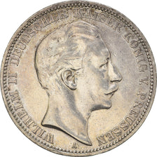 Coin, German States, PRUSSIA, Wilhelm II, 3 Mark, 1910, Berlin, EF(40-45)