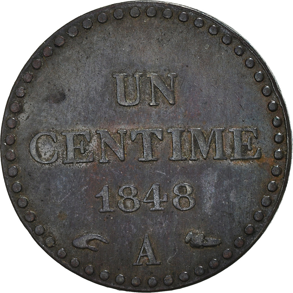 Coin, France, Dupré, Centime, 1848, Paris, EF(40-45), Bronze, KM:754