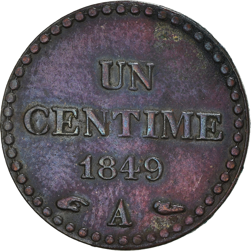 Coin, France, Dupré, Centime, 1849, Paris, EF(40-45), Bronze, KM:754