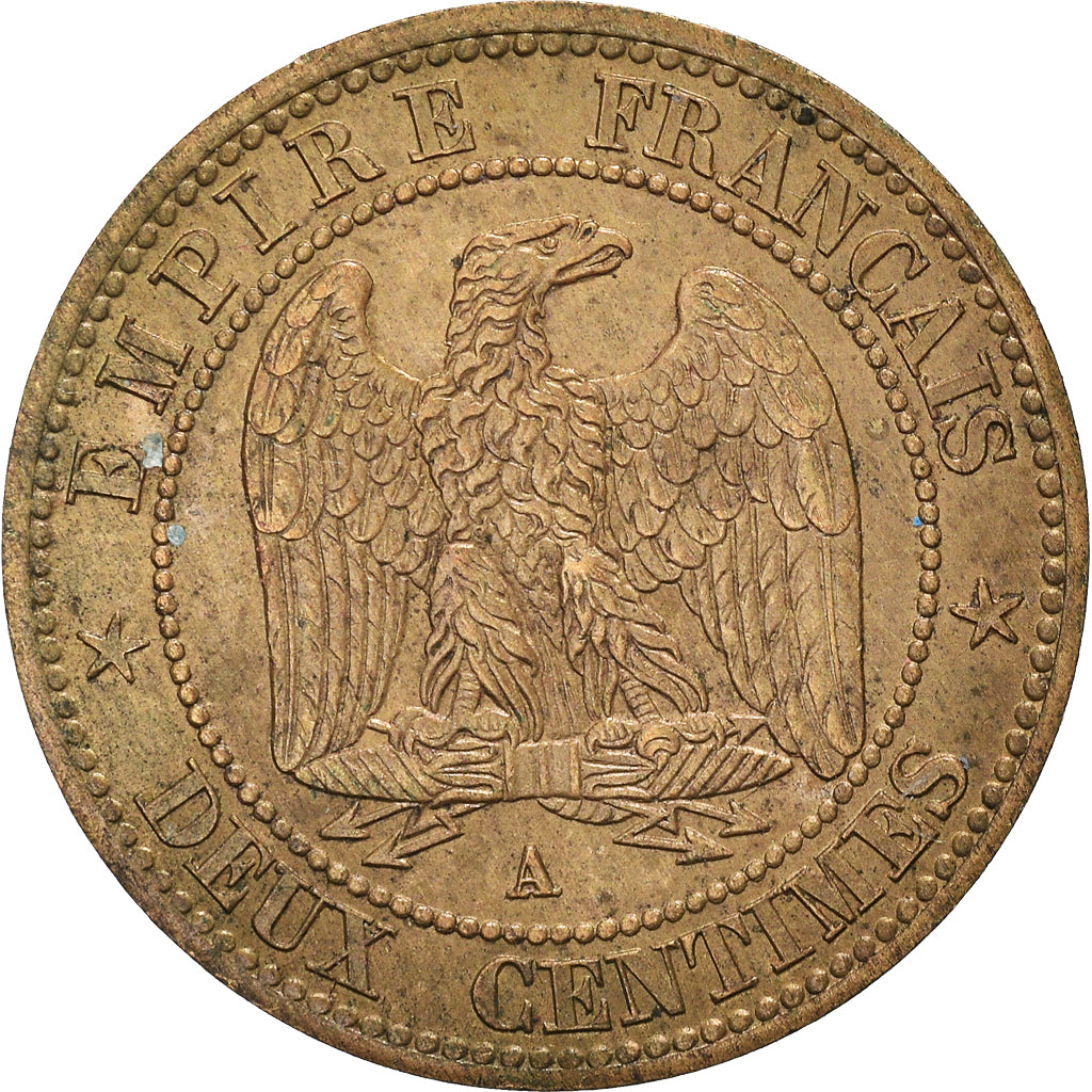 Münze, Frankreich, Napoleon III, 2 Centimes, 1853, Paris, SS+, Bronze