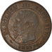 Moneta, Francia, Napoleon III, 2 Centimes, 1855, Paris, BB, Bronzo, KM:776.1