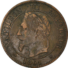 Coin, France, Napoleon III, 2 Centimes, 1861, Paris, EF(40-45), Bronze