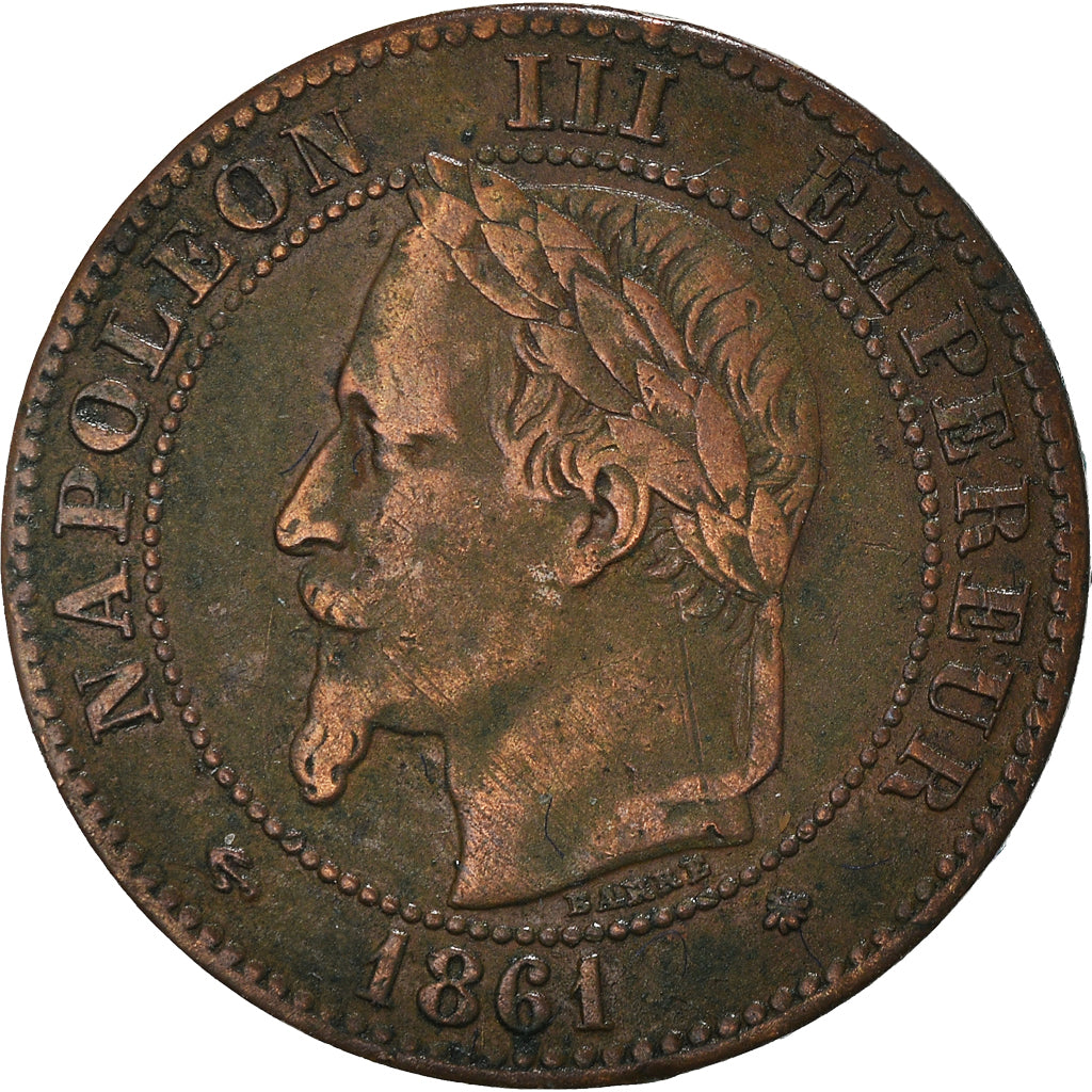 Coin, France, Napoleon III, 2 Centimes, 1861, Paris, EF(40-45), Bronze
